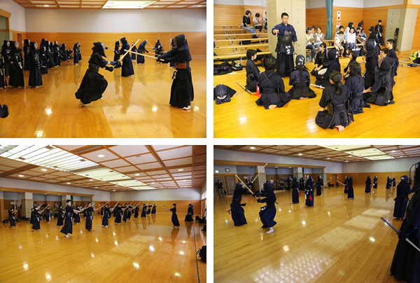 静岡市剣道連盟　少年強化練習の様子